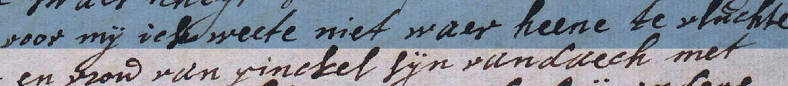 handschrift van Margaretha Turnor