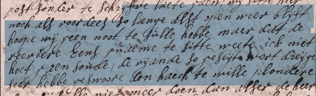 handschrift van Margaretha Turnor